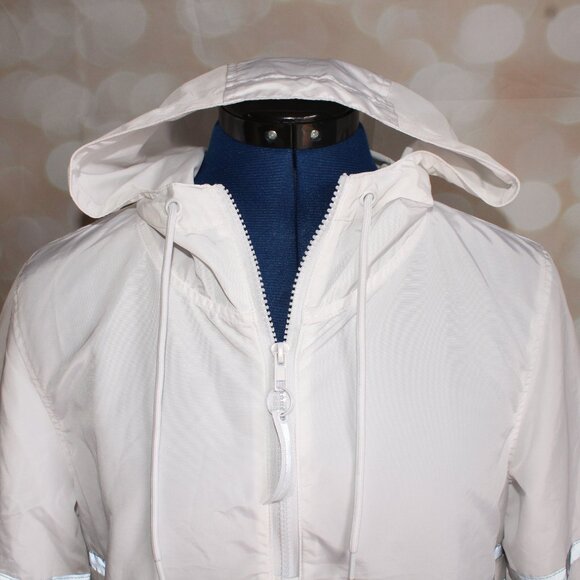 Ninth Hall Milas White & Reflective Striped Anorak Jacket Women's Size Small - Picture 2 of 11